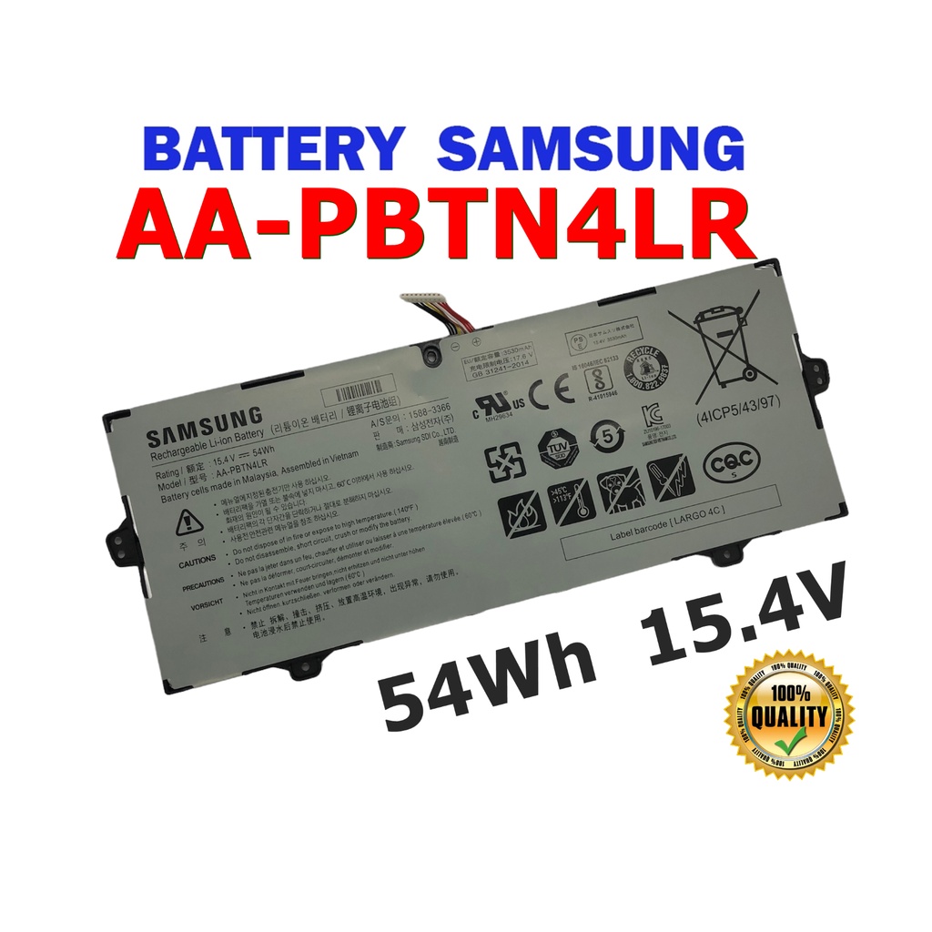 Samsung แบตเตอรี่ AA-PBTN4LR ของแท้ (สำหรับ NP940X5N NP940X5M NP940X3M NP750QUA) Samsung Battery Not