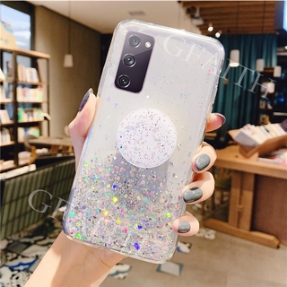 2020 New เคส Samsung Galaxy S20 FE Fan Edition 5G Case Ins Glitter Star Space Softcase Cover With Stand Holder For GalaxyS20FE Phone Casing