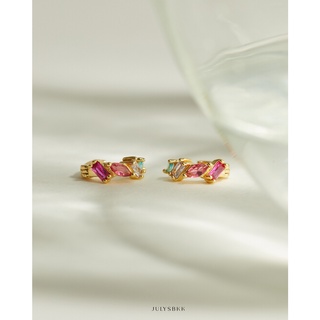 Julys - secret garden hoop earrings