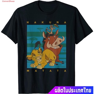 เสื้อยืดกีฬา Disney The Lion King Hakuna Matata Squad Retro T-Shirt Short sleeve T-shirts