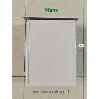 NANO-103W ตู้พลาสติกกันน้ำมีหลังคา ฝาทึบ