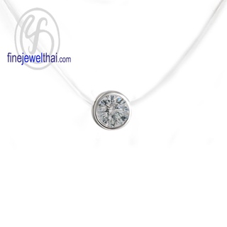 Finejewelthai-จี้-เพชร-จี้เพชร-เพชรพรีเมียม-Diamond-CZ-Silver-Pendant-P1085cz00e (เลือกสีตัวเรือนได้)