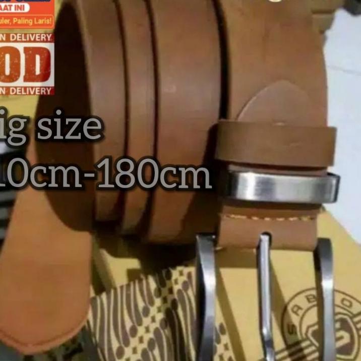 เข็มขัดหนังผู้ชาย ONE LAYER นําเข้าขนาด 150 ซม. วัว JUMBO LONG BROWSER