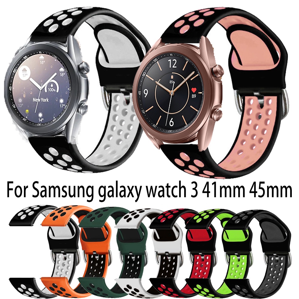 Samsung galaxy watch 3 สายนาฬิกา Samsung galaxy watch 3 41mm นาฬิกา สมาร์ทวอทช์ สายซิลิโคน สาย for Samsung galaxy watch 3 45mm สมาร์ทวอทช์