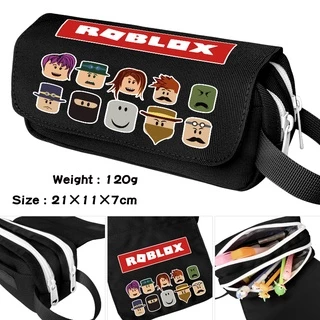Roblox กล่องดินสอ ผ้าแคนวาส ลายการ์ตูนเกม มีซิป แบบพกพา สําหรับเด็กนักเรียนผู้ชาย และเด็กผู้หญิง