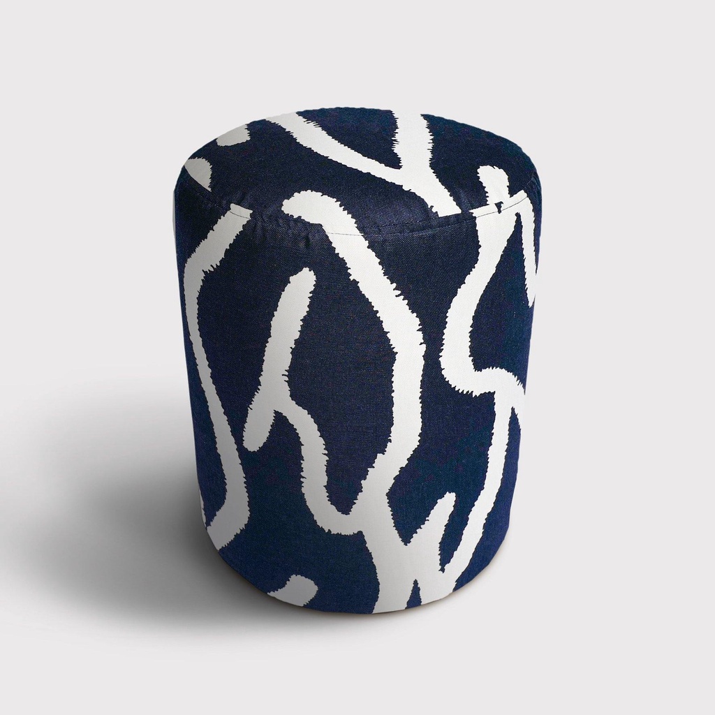 Pacific Coral Stool base + Cover (Jim Thompson fabric)