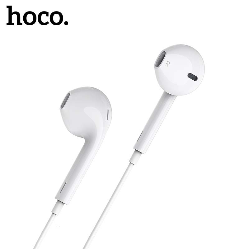 HOCO หูฟัง เสียบสายต่อบลูทูธ BT5.0 หูฟังมีไมค์ในตัว แบบ in-ear รับสายได้ คุยสายได้ มี 2 สี ขาว และ ดำ หูฟังบลูทูธ hc3