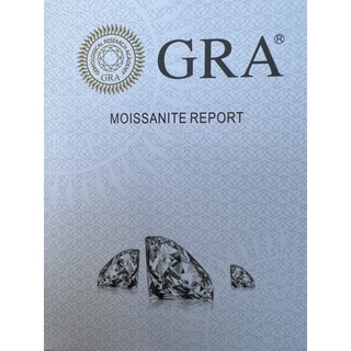 MOISSANITE เพชร 1 เม็ด 0.80 กะรัต (CARATS)  )  โมอีส เพชร โมซาไนท์ เพชร ใบเซอร์ะอยู่ในซีน  GRA CERTIFIED