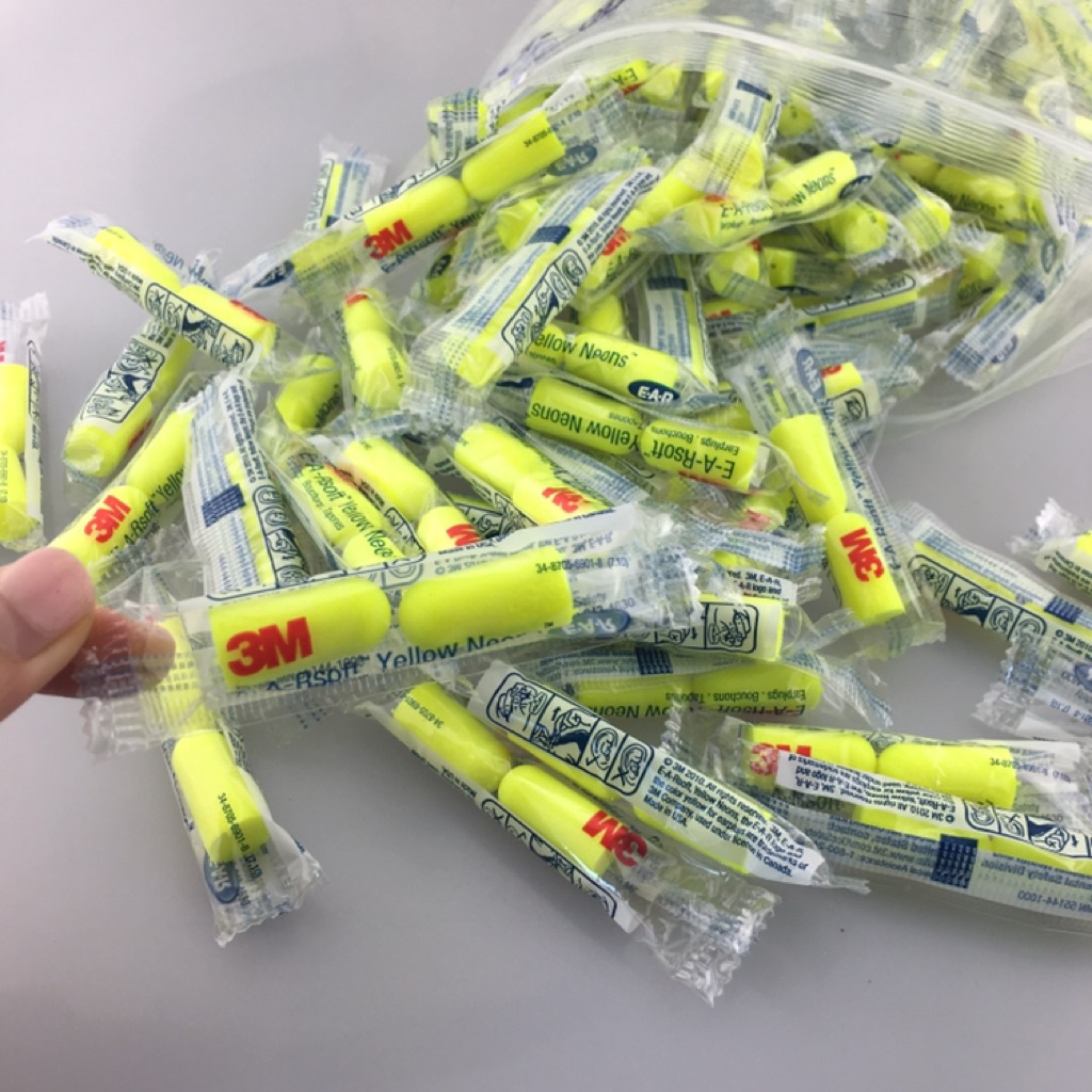 3m 312-1250 ที่อุดหู กันเสียง การเรียนรู้การนอนหลับ การจราจร แยม อุตสาหกรรม กันเสียงรบกวน ที่อุดหู