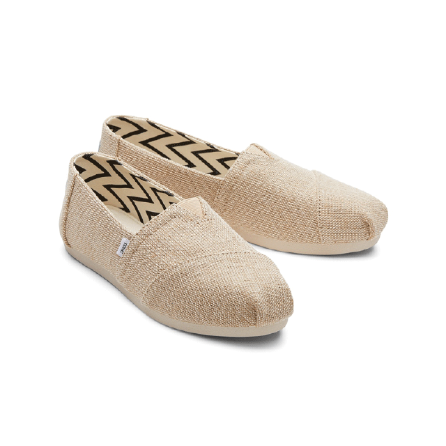 TOMS รองเท้าลำลองผู้หญิง แบบสลิปออน (Slip on) รุ่น Alpargata Seasonal Natural Undyed Heritage Canvas (B) รองเท้าลิขสิทธิ์แท้