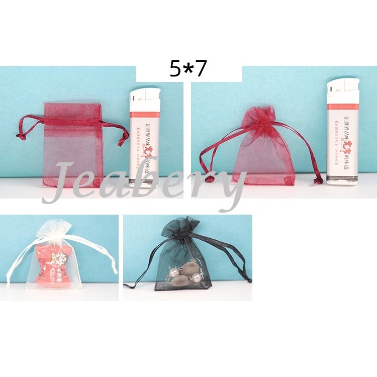 แพ็ค 10 ใบ ขนาด 5*7 ขนาด5x7 ซม   ถุงผ้าแก้วใส่ของชำร่วย ของรับไหว้ สังฆทาน พร้อมส่งจากไทย