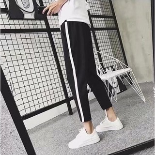 - Side stripe jogger pants -