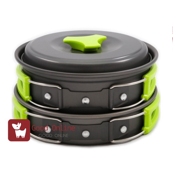 CAM หม้อสนาม Goodonline  รุ่นA035  ออกแคมปิ้ง 7-in-1 Mini Outdoor Cooking Picnic Tools Set หม้อแคมป์ปิ้ง