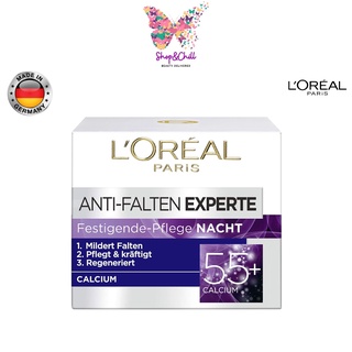 ครีมบำรุงผิวกลางคืนสำหรับวัย 55+ LOréal Paris Anti-Wrinkle Expert Moisturizer 55+ Night Cream 50 ml