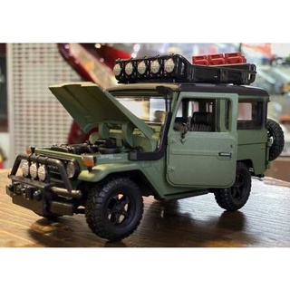 โมเดลรถ Motomax  No.♯ 79137 TOYOTA FJ40 LAND CRUISER OFF ROAD สีเขียว (Scale 1:24) สวยสมจริงเหมาะกับการสะสม