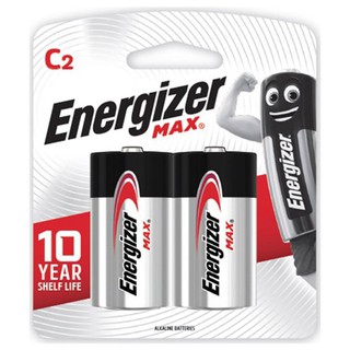 🔥แนะนำ!! เอนเนอร์ไจเซอร์ แม็กซ์ ถ่านไฟฉาย ขนาด C แพ็ค 2 ENERGIZER Max C Battery Pack 2