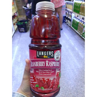 น้ำแครนเบอร์รี่ ราสพ์เบอร์รี่ แลงเจอร์ส 946มล นํ้าผลไม้สด 100% Langers Cranberry Rasberry Cocktail Juice