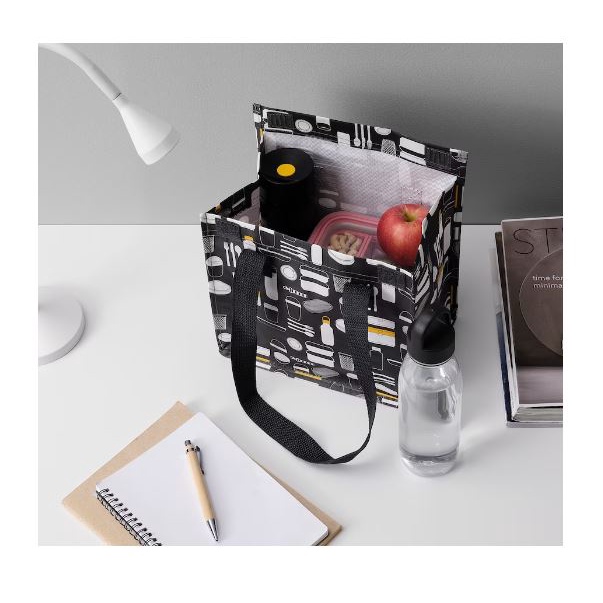 IKEA FLADDRIG ฟลัดดริก กระเป๋าใส่กล่องข้าว มีลาย