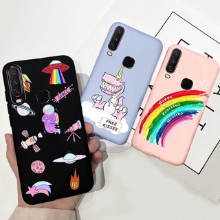 Vivo Y11 Y12 Y12i Y15 Y17 Y 11 2019 1906 เคสโทรศัพท์ ซิลิโคน TPU นิ่ม ลายการ์ตูน สีสันสดใส