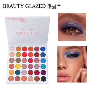 BEAUTY GLAZED พาเลตต์อายแชโดว์ 36 สี เนื้อแมตต์ ชิมเมอร์ โทนสีธรรมชาติ