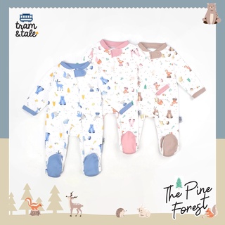 ชุดบอดี้สูทคลุมเท้า 2-way zipper Tram &amp; Tale - The Pine Forest