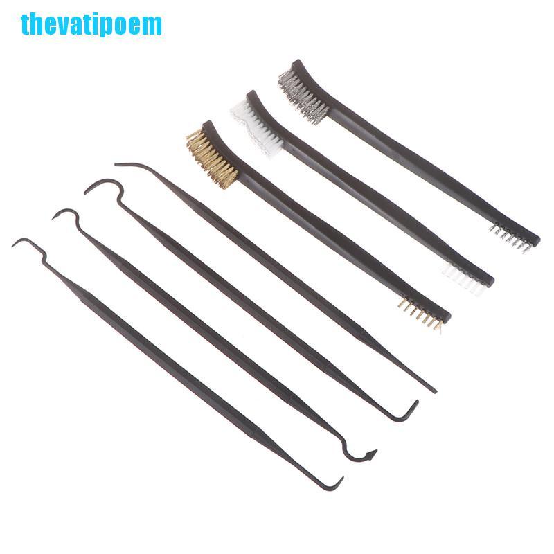 ชุดแปรงลวดเหล็กทําความสะอาดปืน 7 ชิ้น + ปิ๊กไนล่อน 4 ชิ้น / - รูปที่ 6