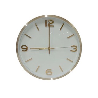 KASSA HOME นาฬิกาแขวนผนังอะลูมิเนียม BEADY รุ่น EG7764G-BM58A-GD ขนาด 30 x 30 x 4.3 ซม. สีทอง Wall Clocks