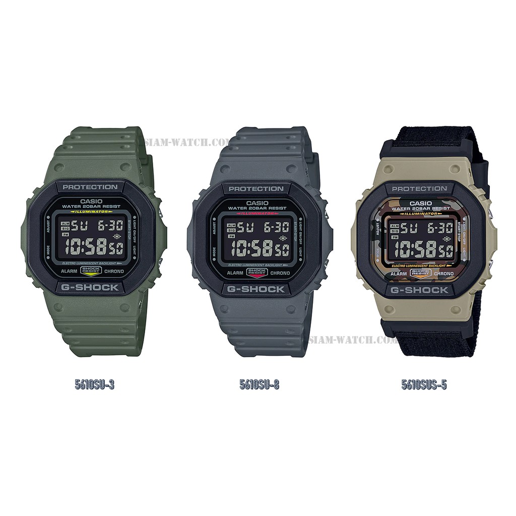 แท้100% นาฬิกา G-Shock:DW-5610, DW-5610SU-3, DW-5610SU-8, DW-5610SUS-5 รับประกัน 1ปี ไม่แท้ยินดีคืนเ