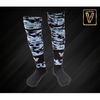 ถุงเท้ายาวลายพราง victory extra long ลายcamoฟ้า