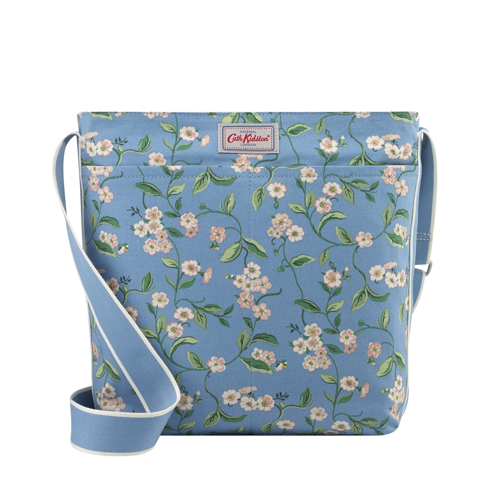 Cath Kidston Zipped Messenger Bag me not Mid Blue Shopee Thailand