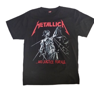 คอตต้อนคอกลม✆▩☽เสื้อวง Metallica T-Shirt Rock เสื้อยืดวงร็อค เสื้อวงเมทัลลิกาS-5XL