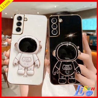 เคส Samsung S21 fe S22 S21 S22 Plus S22 Ultra S21 Ultra S20 FE เคสโทรศัพท์มือถือ ลายนักบินอวกาศ พร้อมขาตั้ง สําหรับ YHY