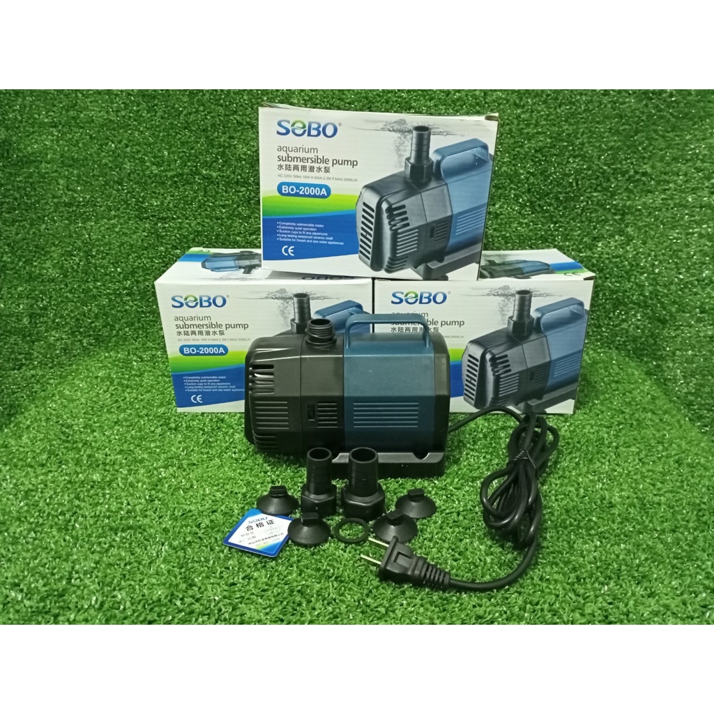 ปั๊มน้ำประหยัดไฟ SOBO รุ่นBO2000A, BO3000A , BO5000A, BO7000A, BO9000A ปั๊มน้ำตู้ปลา ปั๊มน้ำบ่อปลา ป