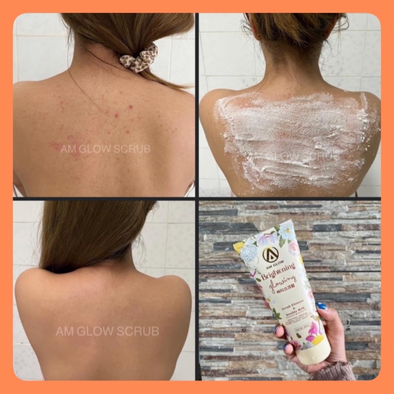 💥Am glow (ของแท้) สครับเกลือ ผลัดเซลส์ผิวพร้อมบำรุง เผยผิวขาวใสเนียนนุ่ม ไม่เเห้งกร้าน 200 g. (MK005