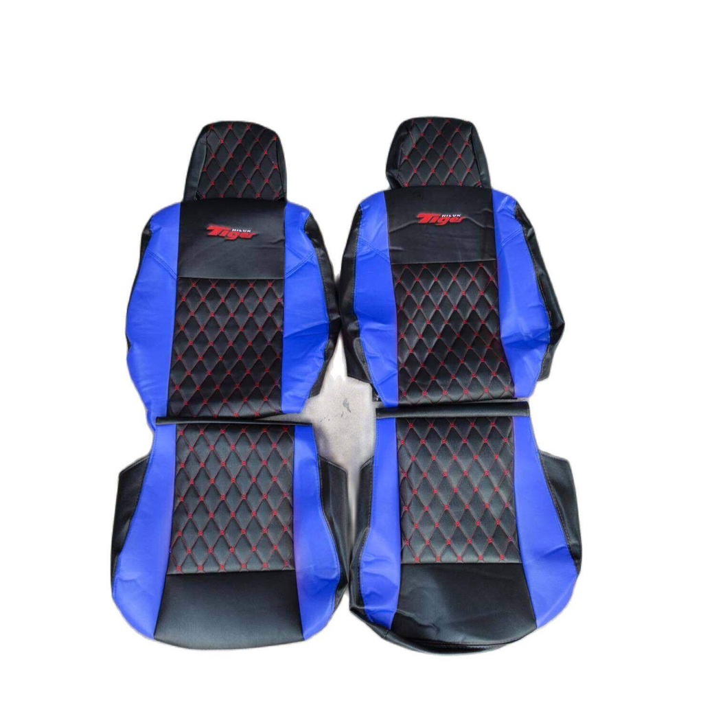 ส่งฟรี 1 คู่ หุ้มเบาะรถยนต์แบบสวมทับ ลาย VIP 5D TOYOTA TIGER ( LINE 2 )