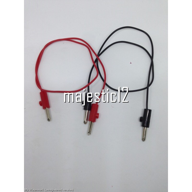 หัวต่อไฟงานทดลอง ดำ แดง พร้อมสายไฟ แจ๊คบานาน่าพร้อมสาย หัวต่อ banana jack จำนวน 1 คู่