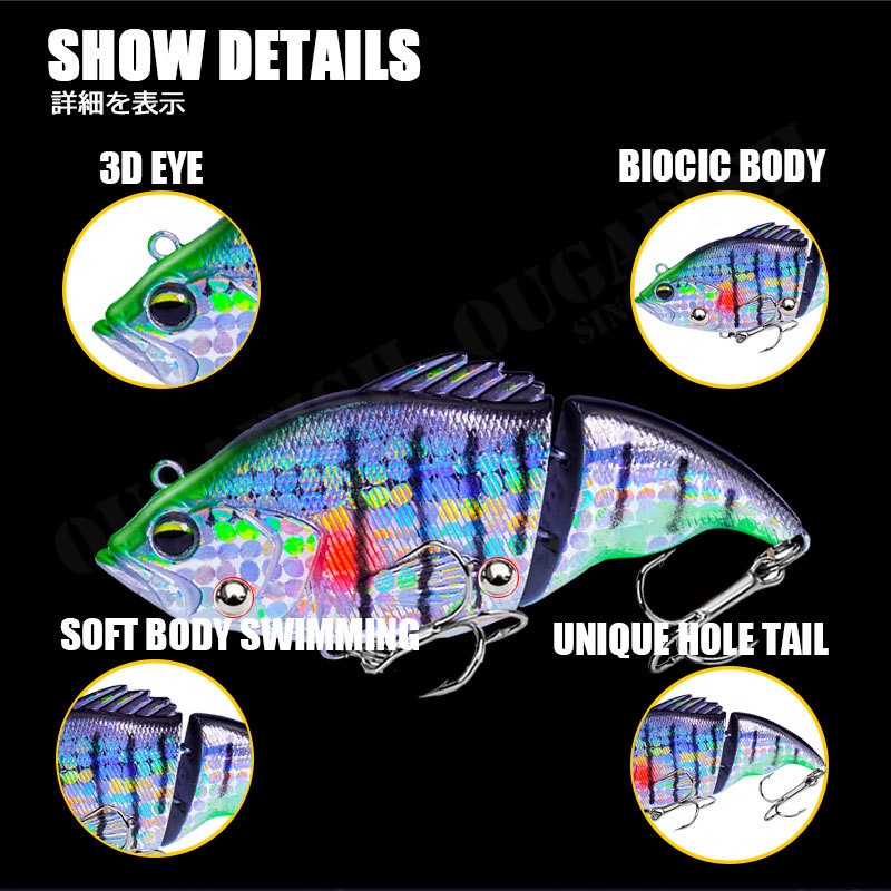 Vibration Fishing Lure 75mm 13g Wobblers Lipless Swimbait Peche