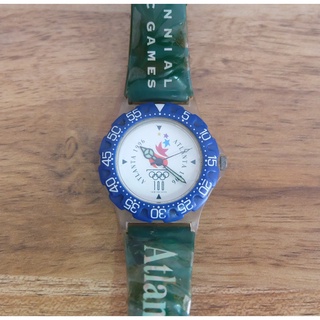 นาฬิกา Vintage Atlanta 1996s Olympic Size 36 mm. สีน้ำเงิน มืือสอง ของแท้