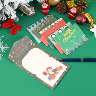 GIDA✏️ คริสต์มาส การ์ดอวยพร กระดาษจดหมาย การ์ดอวยพรคริสต์มาส บัตรอวยพร เทศกาลคริสต์มาสและปีใหม่