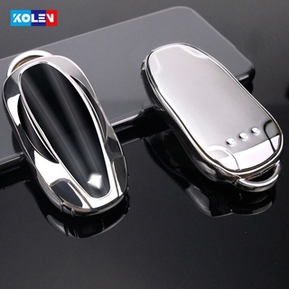 Tesla อุปกรณ์เสริมFull Cover Soft TU Car Remote Key Case Cover For Tesla Model S Model 3 Keychain Accessories Key Shell