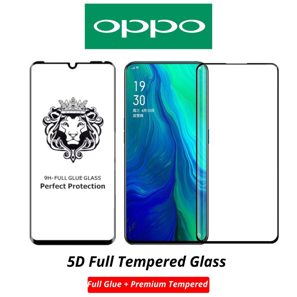 Oppo Reno 5 Reno 4 Reno 3 Reno 2/Reno 2f/A9 2020/A5 2020/F11 Pro/F11/F9/F7/F5/A5s/A3s Full Cover Tempered Glass
