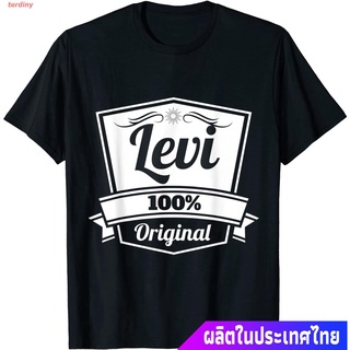 terdiny ลีวายส์ เสื้อยืดผู้ชายและผู้หญิง Levi Gift / Levi Personalized Name Birthday T-Shirt levis Short sleeve T-shirt