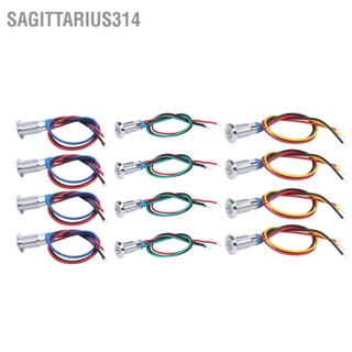 Sagittarius314 ชุดไฟแสดงสถานะ Led แคโทดทั่วไป 8 มม. 110‐220V 4 ชุด