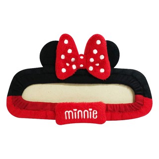 ลิขสิทธิ์แท้ มินนี่เม้าส์ ที่หุ้มกระจกมองหลังรถยนต์ สีแดงดำ Minnie Mouse Rear View Mirror Cover Red,Black