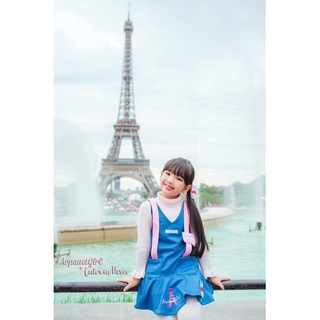 Arpanetgirl ชุด Bonjour Paris Rabbit สีฟ้า  Size 2 พร้อมกิ๊ฟ  ชุดลูกสาว มือสอง พร้อมส่ง ชุดเด็กผู้หญิง  อาร์พาเน็ตเกิร์ล