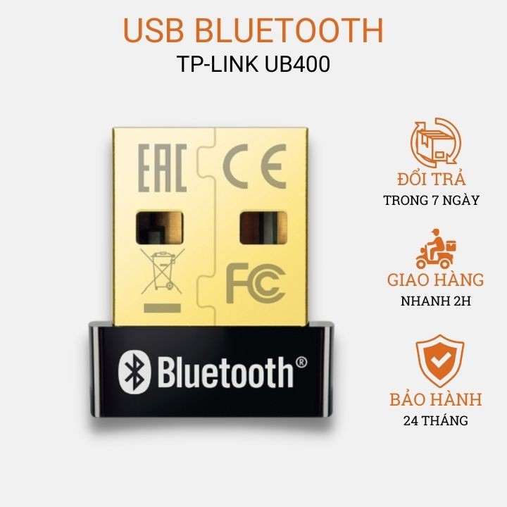 TP-Link UB400 4.0 USB Bluetooth สําหรับคอมพิวเตอร์ - อุปกรณ์เชื่อมต่อบลูทูธของแท้ผ่านพอร์ต USB - ZTe