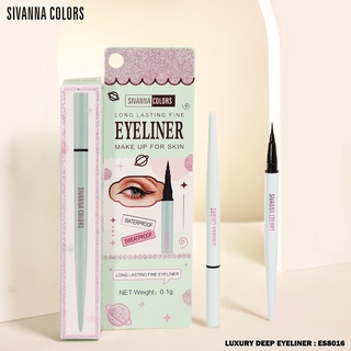 ES8016 อายไลเนอร์ SIVANNA LUXURY DEEP EYELINER ซิวานน่า คัลเลอร์ ลักซูรี อายไลเนอร์ กันน้ำ