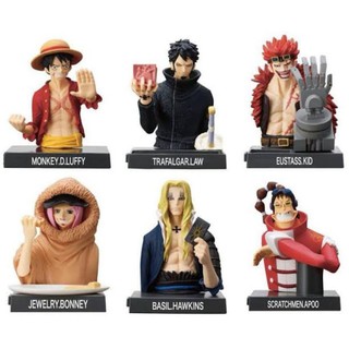 วันพีช One Piece Mascot Desk Tool Collection: Trafalgar Law, Luffy, Bonny, Apoo, Hawkins, Kid