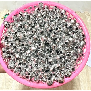 มุกลูกโลก สีเงิน ขนาด 10 มิล (100 ชิ้น)
