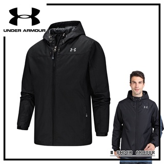 UNDER ARMOUR เสื้อแจ็กเก็ตกันลม กันน้ํา มีฮู้ด ขนาดใหญ่ เหมาะกับใส่กลางแจ้ง สําหรับผู้ชาย ไซซ์ S - 5XL